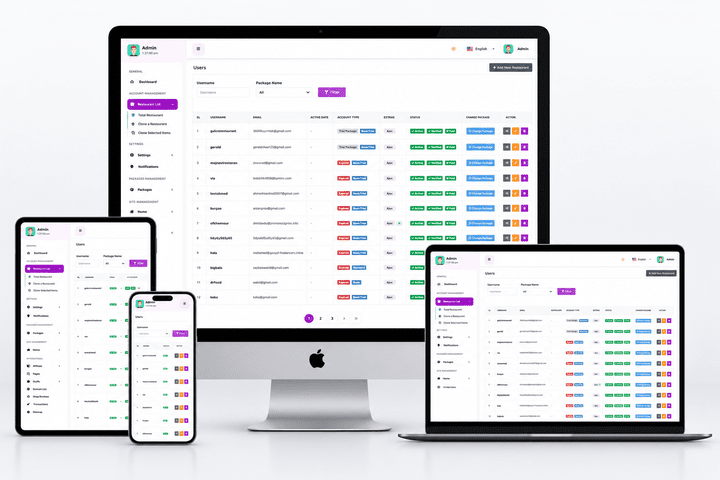 SaaS Restaurant Management & QR Menu Ordering System Customization and Development (Laravel)