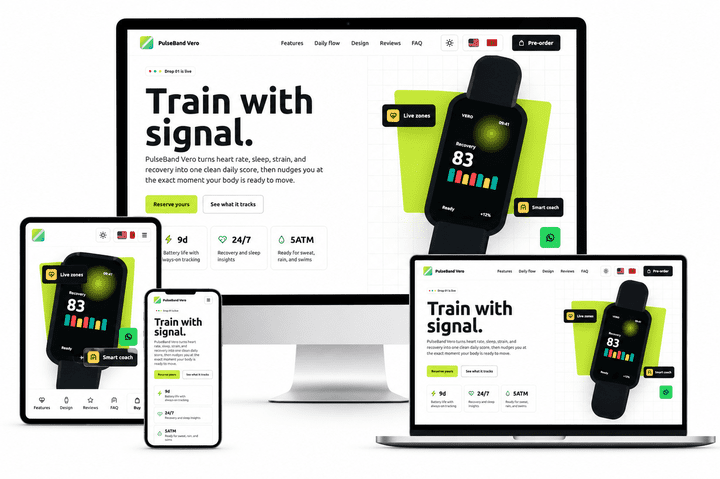 Professional Landing Page Design and Development for a Tech Product